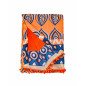 PAREO ESTAMPADO CON RIZO PLUMA