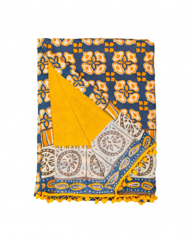 PAREO ESTAMPADO CON RIZO INDIA