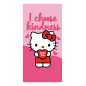 TOALLA INFANTIL 70X140CM MICROFIBRA HELLO KITTY