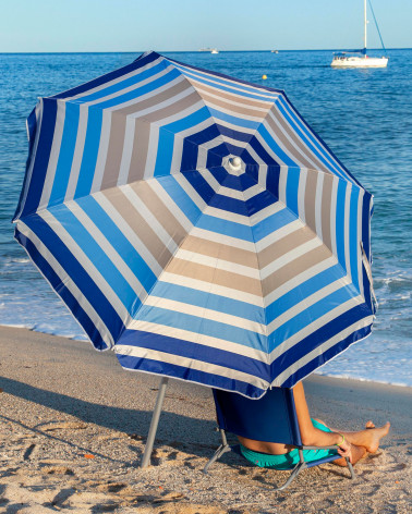 SOMBRILLA DE PLAYA CALIDAD PREMIUM CON VENTILACIÓN Y PROTECCIÓN SOLAR UPF50+ 180CM