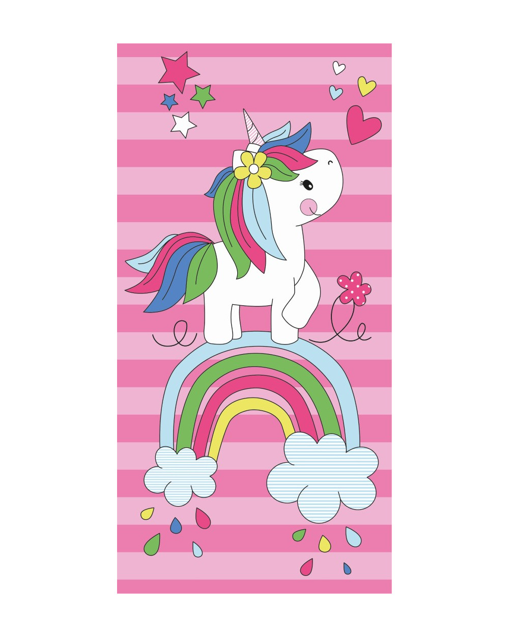 TOALLA DE PLAYA MICROFIBRA INFANTIL UNICORNIO