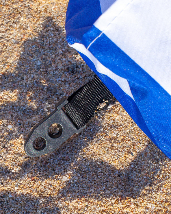 SUN & SURF - GRAND PARASOL DE PLAGE CARRÉ AVEC PROTECTION SOLAIRE UPF30+