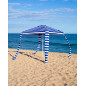 GRAND PARASOL DE PLAGE CARRÉ AVEC PROTECTION SOLAIRE UPF30