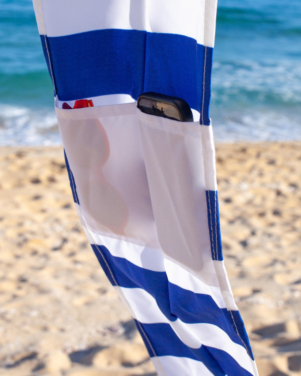 SUN & SURF - GRAND PARASOL DE PLAGE CARRÉ AVEC PROTECTION SOLAIRE UPF30+
