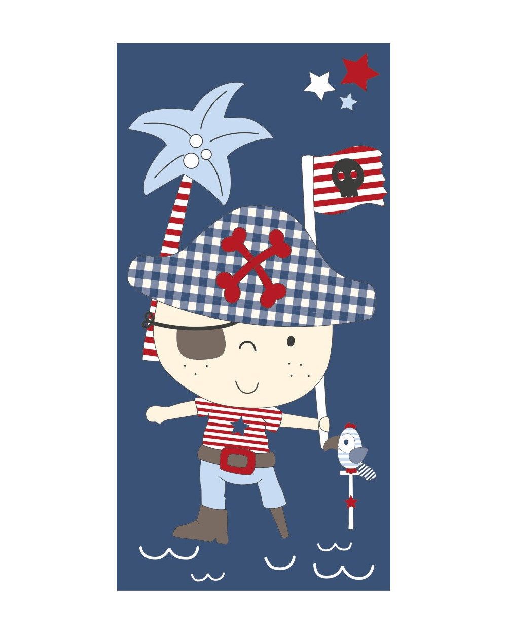 PIRATE CHILDREN'S MICROFIBER BEACH TOWEL