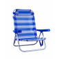 SILLA RECLINABLE CLASSIC - RAYAS AZUL