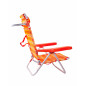 CHAISE INCLINABLE CLASSIQUE - RAYURES ORANGE