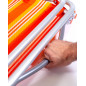 CHAISE INCLINABLE CLASSIQUE - RAYURES ORANGE