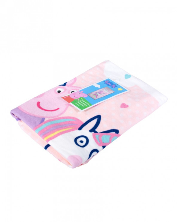 SERVIETTE ENFANT 70X140CM MICROFIBRE PEPPA PIG