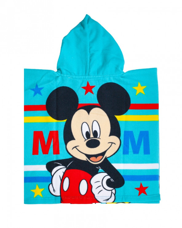 CHILDREN'S PONCHO 60X120CM MICROFIBER MICKEY MOUSE