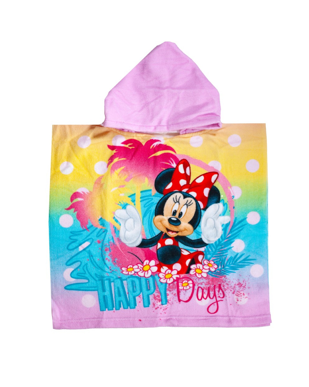 PONCHO INFANTIL 60X120CM MICROFIBRA DISNEY MINNIE MOUSE