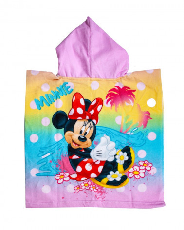 CHILDREN'S PONCHO 60X120CM MICROFIBER DISNEY MINNIE MOUSE
