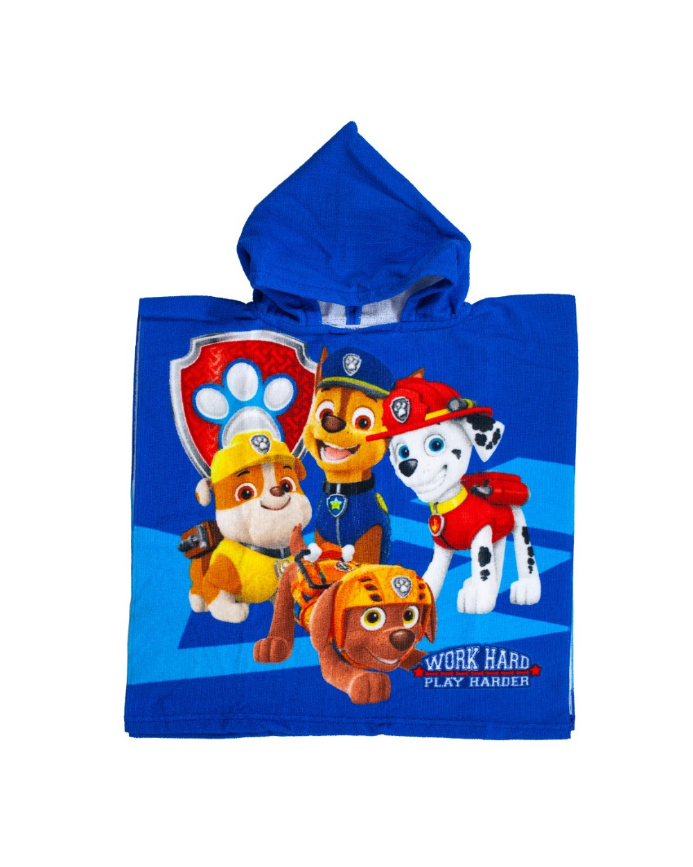 PONCHO INFANTIL 60X120CM MICROFIBRA PAW PATROL
