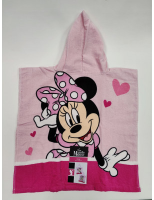 PONCHO INFANTIL 60X120CM ALGODON DISNEY MINNIE MOUSE