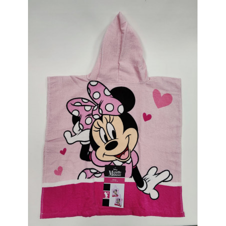 PONCHO INFANTIL 60X120CM ALGODON DISNEY MINNIE MOUSE