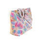 BOLSO ESTAMPADO DE PLAYA CON MONEDERO PLUMAS BOLSO ESTAMPADO DE PLAYA CON MONEDERO PLUMAS