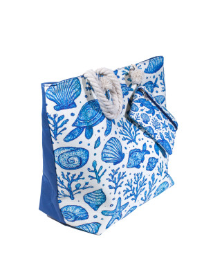 SAC DE PLAGE IMPRIMÉ AVEC PORTE-MONNAIE TORTUE