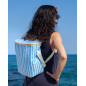NEVERA DE PLAYA MOCHILA RAYAS 14L