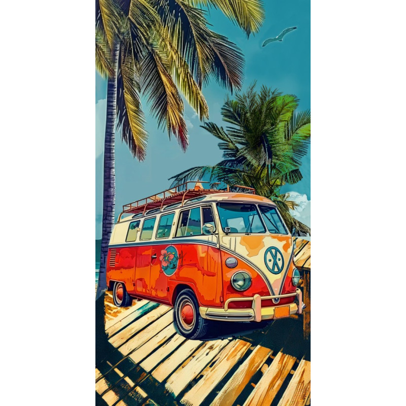 TOALLA ESTAMPADA VAN PLAYA