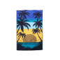 SERVIETTE JACQUARD PLANCHE DE SURF BLEUE
