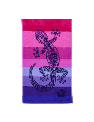 SERVIETTE JACQUARD PALMIER BLEU