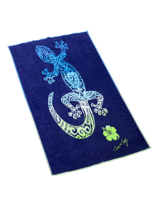 SERVIETTE DE PLAGE JACQUARD VELOURS DE COTON - DOUBLE - NAUTILUS