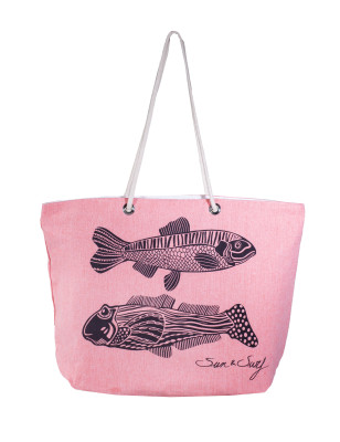 SAC IMPRIMÉ PLUME FOUTA