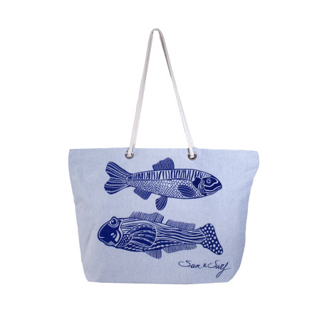 SAC IMPRIMÉ PLUME FOUTA