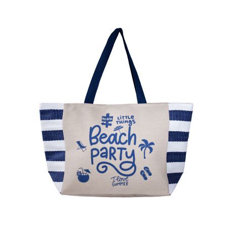copy of PRINTED BEACH BAG WITH PURSE PINK TURTLE