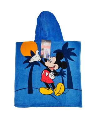 PONCHO ENFANT 60X120CM COTON DISNEY MICKEY MOUSE