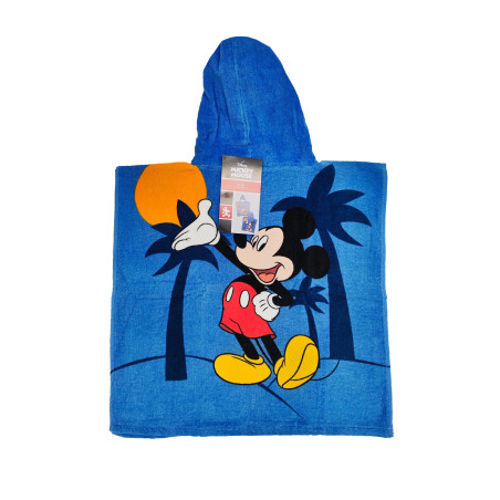 PONCHO ENFANT 60X120CM COTON DISNEY MICKEY MOUSE