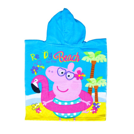 PONCHO ENFANT 60X120CM MICROFIBRE PEPPA PIG