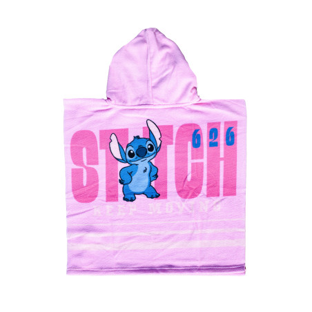 PONCHO INFANTIL 50X100CM MICROFIBRA DISNEY STITCH