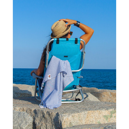 PACK x2 SILLA DE PLAYA PLEGABLE Y RECLINABLE