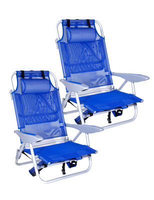 2x Chaises pliantes Sun&Surf - 5 Positions Très portable