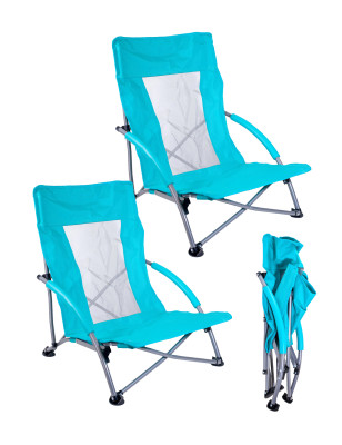 SUN&SURF - PACK x2 FOLDING CHAIR WITH BAG - AQUAMARINA