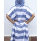 NAVY STRIPE SURF PONCHO