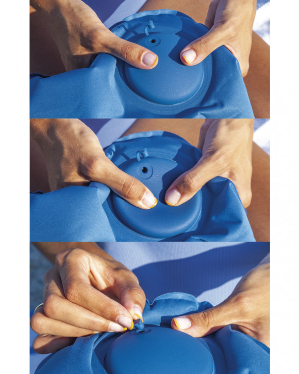 SUN & SURF - ROYAL BLUE SELF-INFLATING BEACH CUSHION